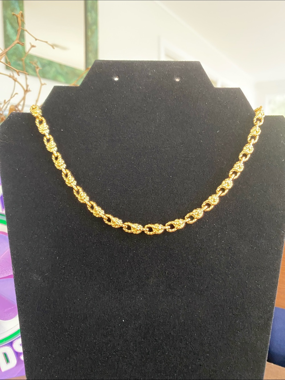 D’Orlan Vintage Chunky Gold Rope Chain Necklace for Women